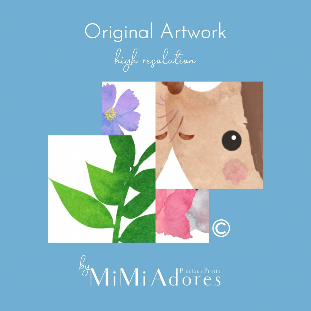 Handprint Hedgehog printable artwork close up